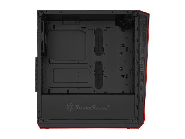 Black Computer Case with Tempered-Glass Side Panel J116