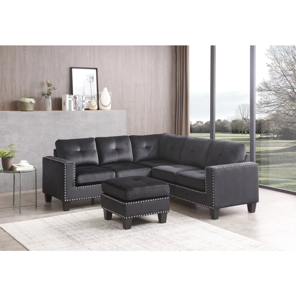 Black Sectional D171