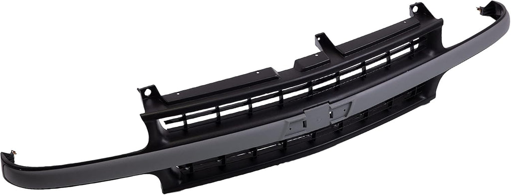 Front Grille Grill With Argent Silver Center Cross Bar Black Insert Shell O836249