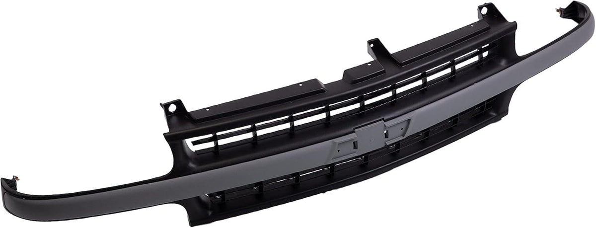 Front Grille Grill With Argent Silver Center Cross Bar Black Insert Shell O836249