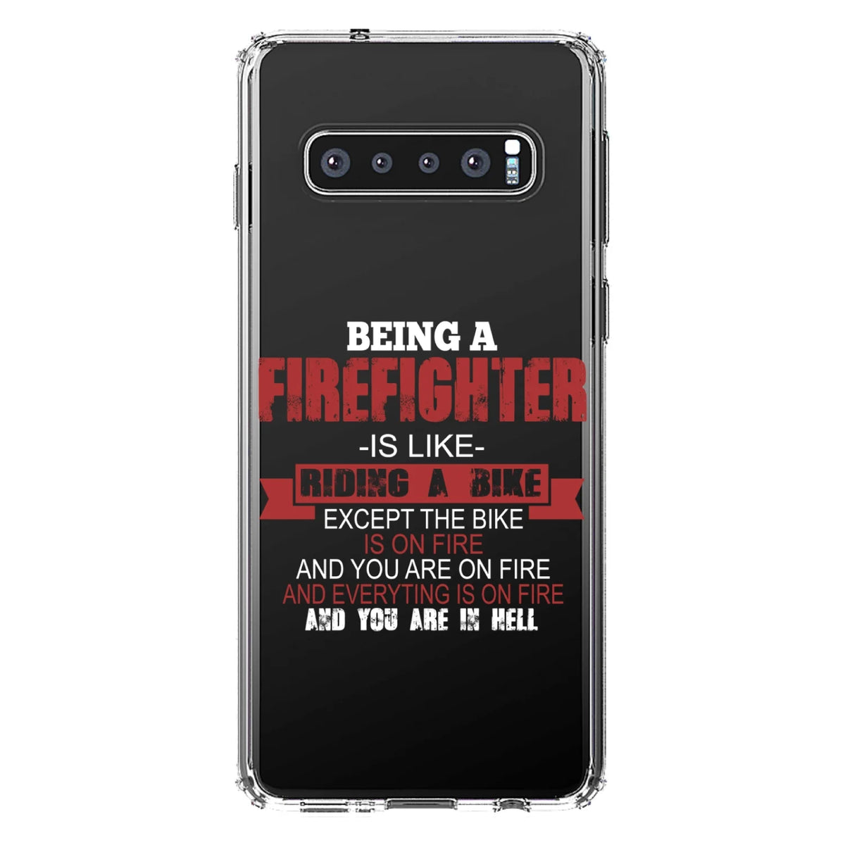 Clear Shockproof Hybrid Case for Samsung Galaxy S10+ with Tempered Glass Screen Protector R135982