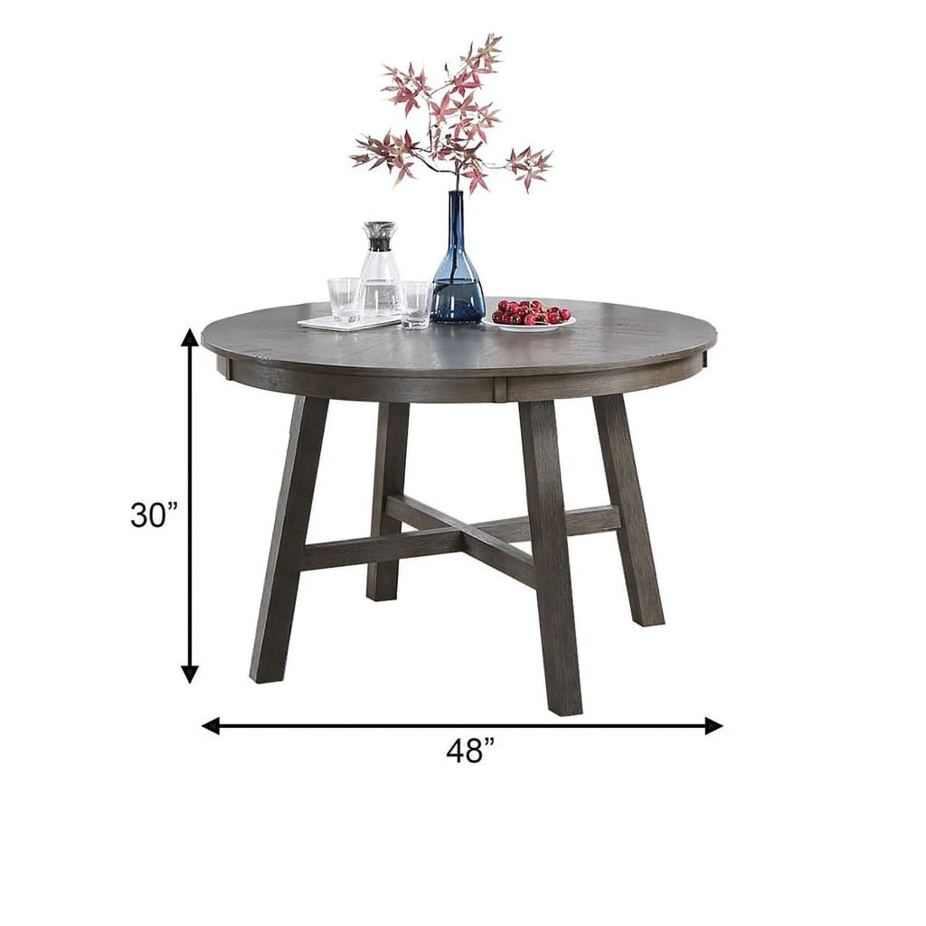 48 in. Round Rubberwood Dining Table B45243