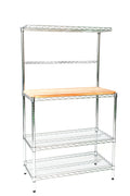 Chrome Bakers Rack with Butcher Block D128629