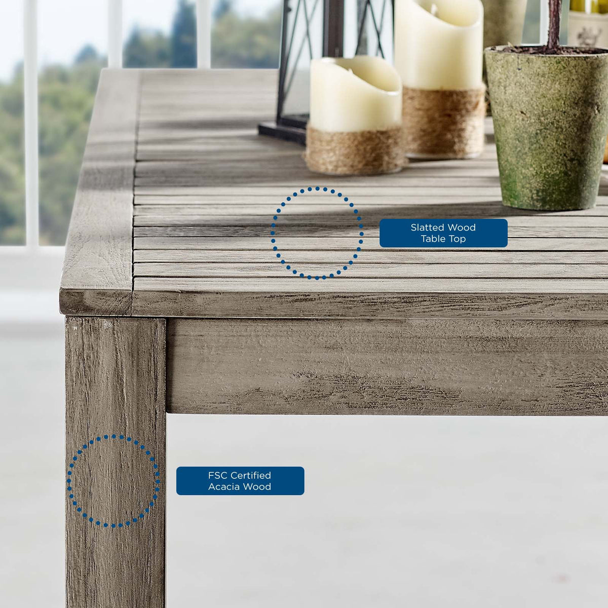 Light Grey Wood Rectangular Side Table S7236
