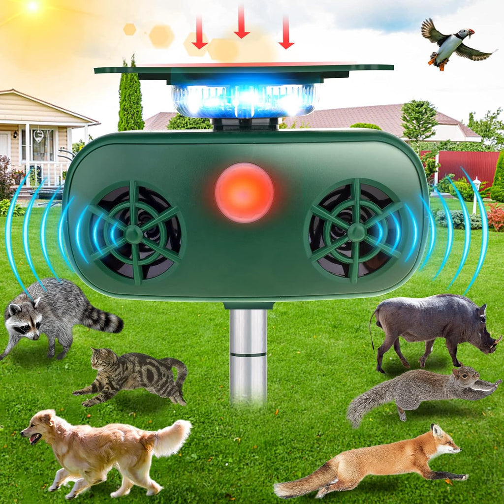 Ultrasonic Solar Powered Animal Repellent with Motion Sensor C2885