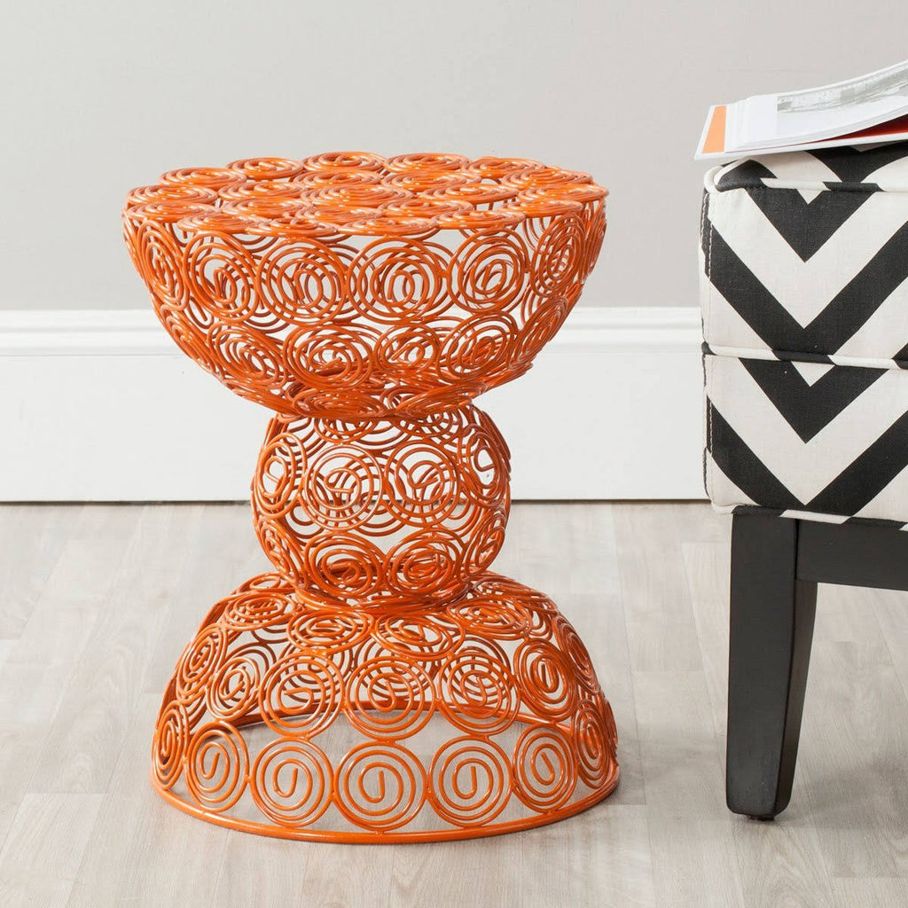 Dark Blue Iron Wire Stool P3502
