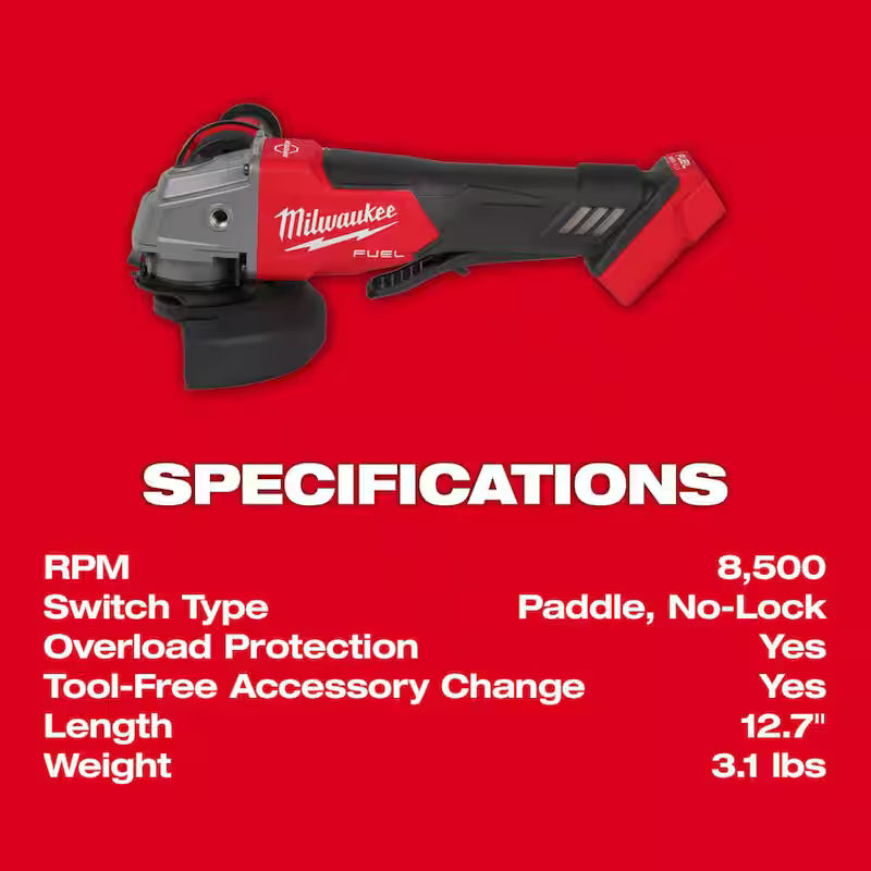 18V Lithium-Ion Brushless Cordless 4-1/2 in./5 in. Grinder and Starter Kit with 5.0 Ah Battery and Charger L147