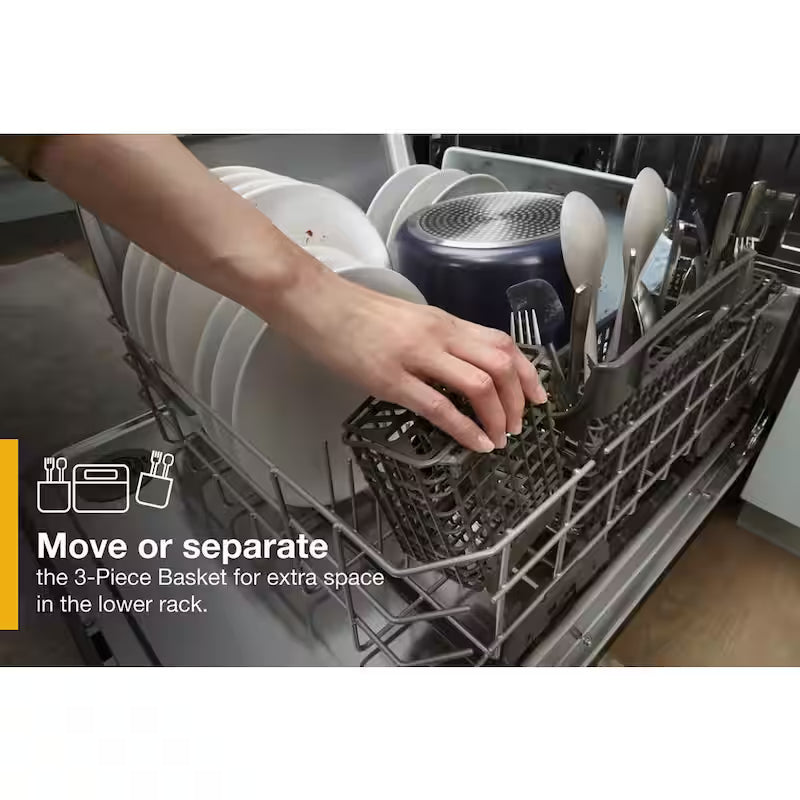 Black Built-In Tall Tub Dishwasher with Third Level Rack X54591