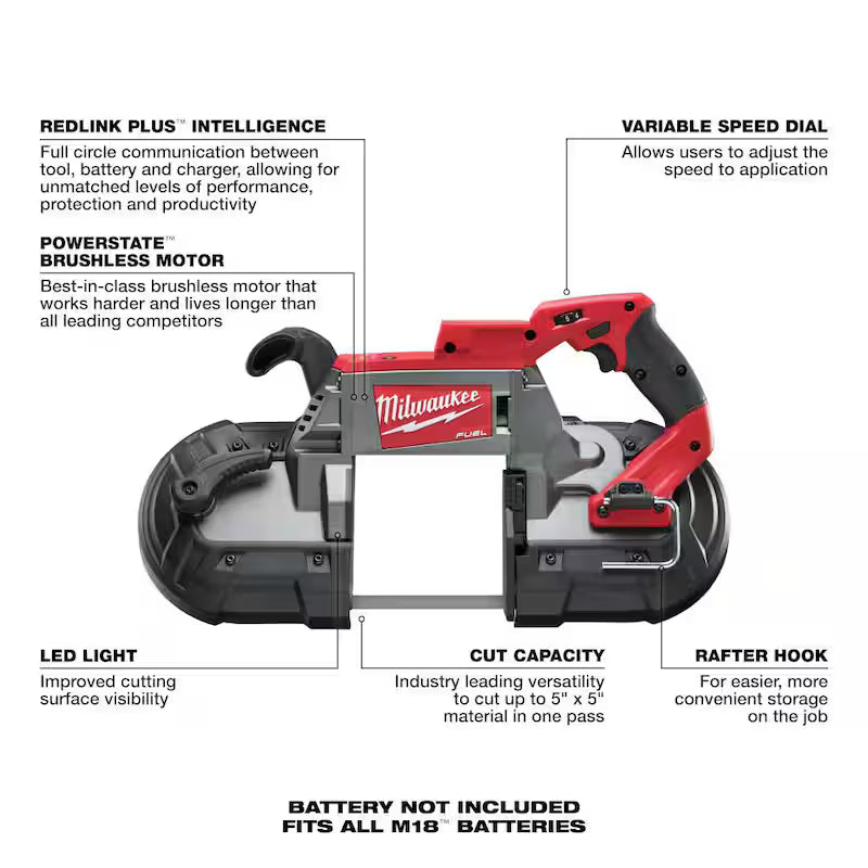 18V Lithium-Ion Brushless Cordless Deep Cut Band Saw Q74319