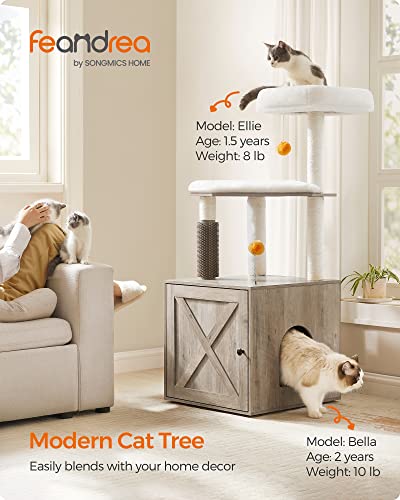 Cat Tree with Litter Box Enclosure Q774