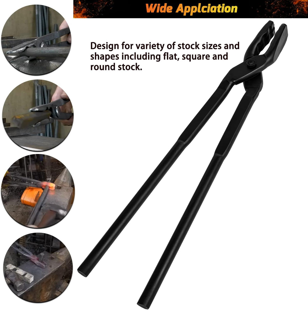 Blacksmith Wolf Jaw Tongs 16 (410mm) Pack of 2 H6064