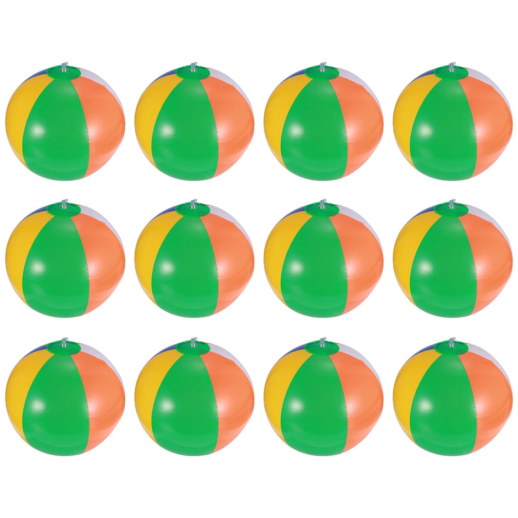 12 Pcs Inflatable Beach Balls Pool Toys Q3963