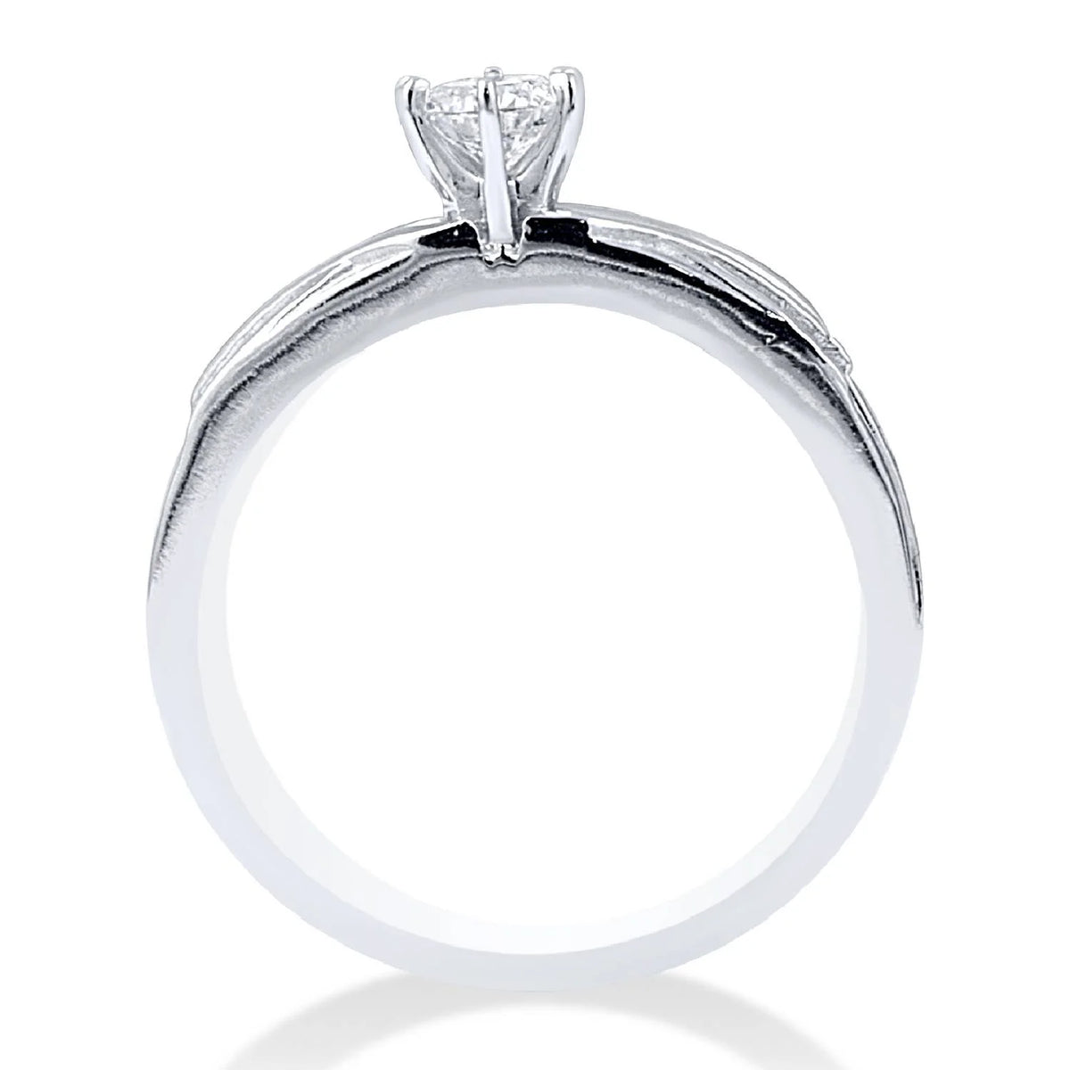 14K White Gold Diamond Engagement Ring Set D787