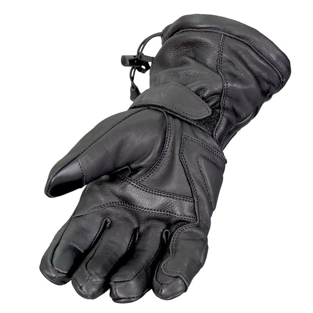 Black Deerskin Leather Gauntlet Gloves C5245