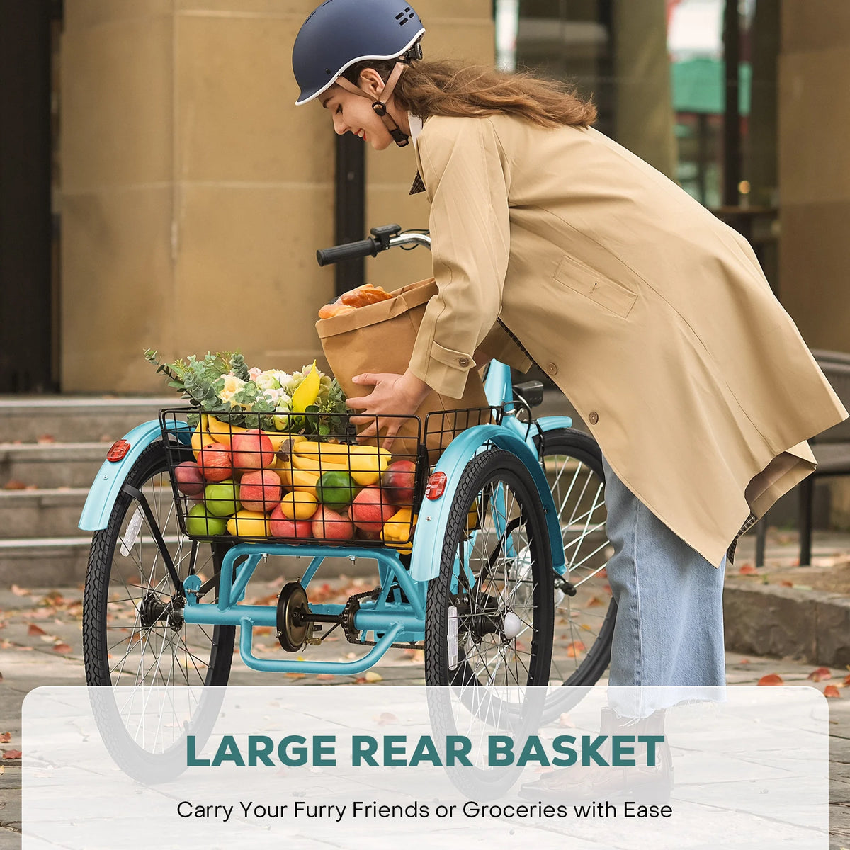 24" 250W Electric Tricycle with 36V 13Ah Battery Green D932