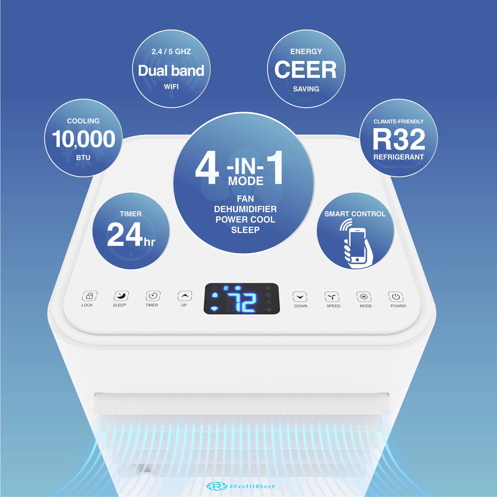 10,000 BTU Portable Air Conditioner & Dehumidifier H15434