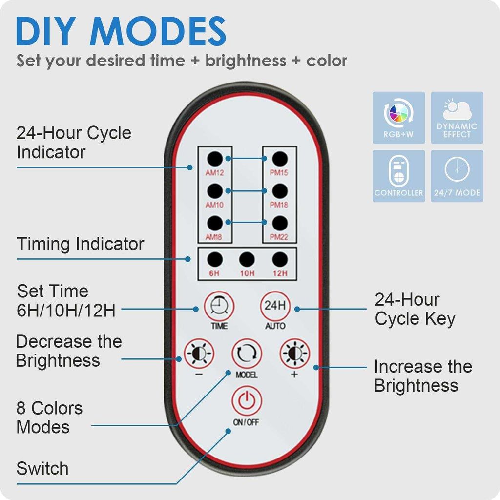 14W Aquarium Light with Adjustable Timer N5207