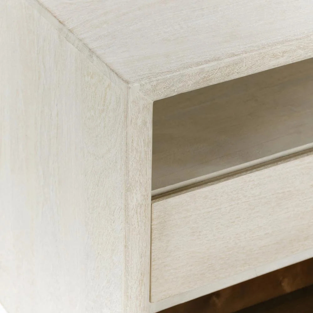 Two-Drawer Mango Wood Nightstand K7982