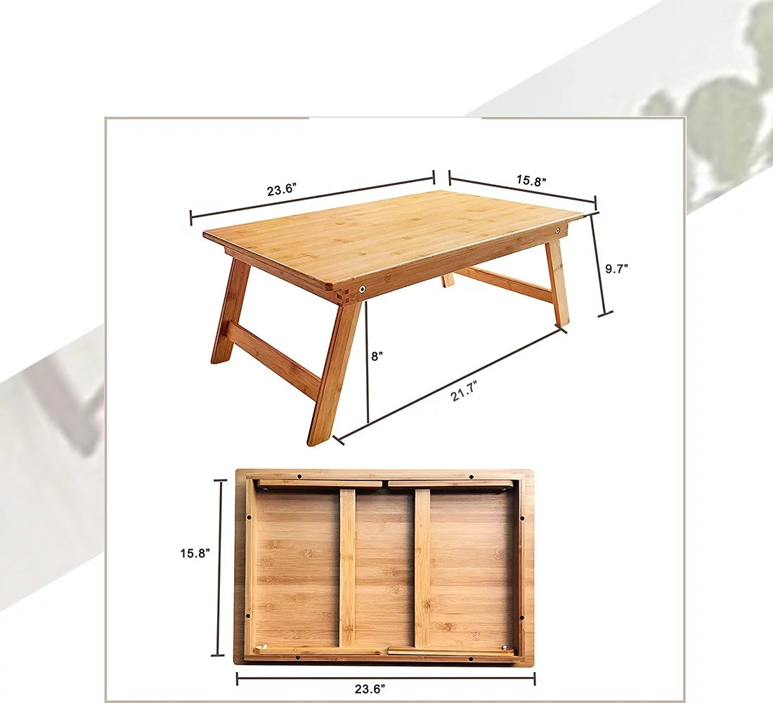 Bamboo Folding Laptop Desk Table Z93500
