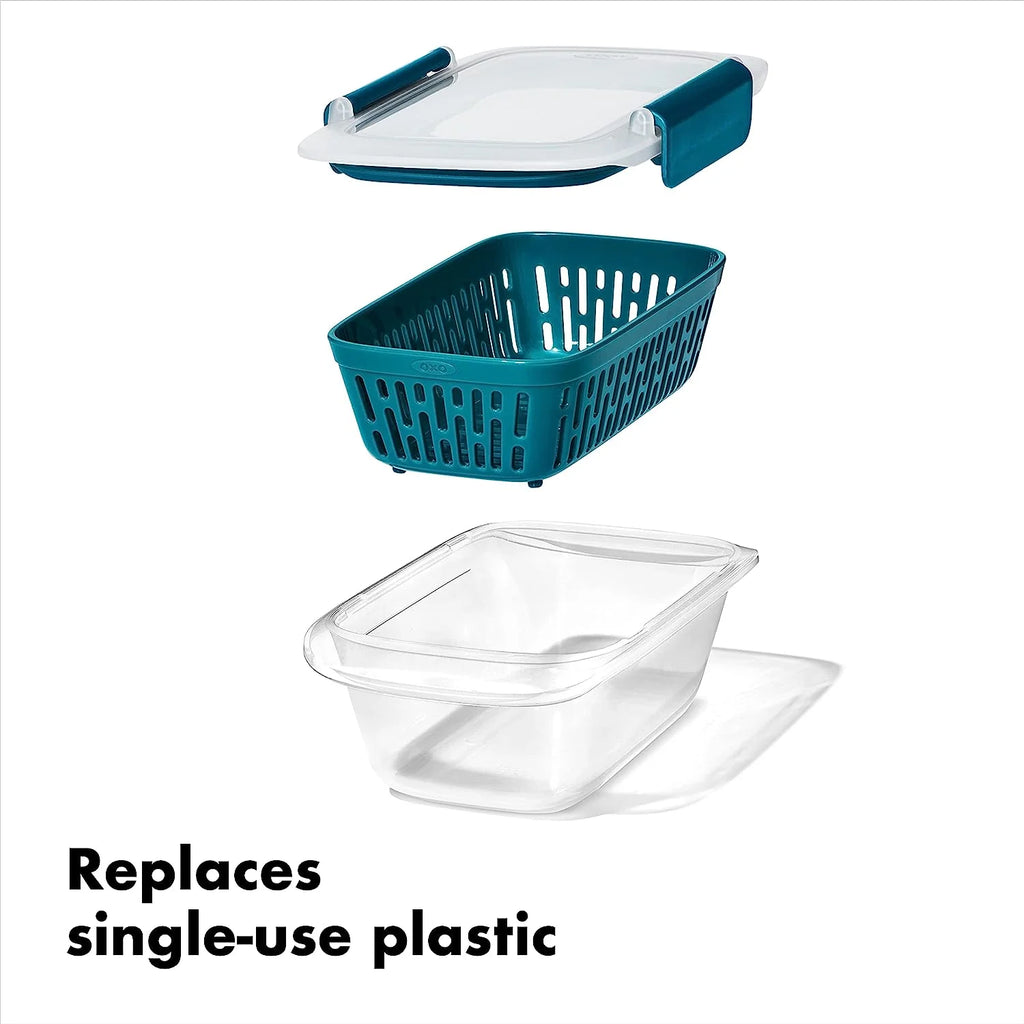 1.9 Cup Leakproof BPA Free Food Storage Container with Colander M18778