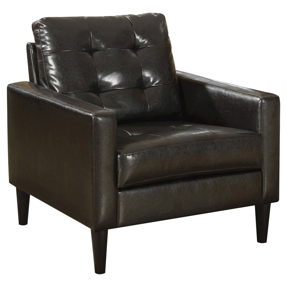 Espresso Brown PU Accent Chair Y892