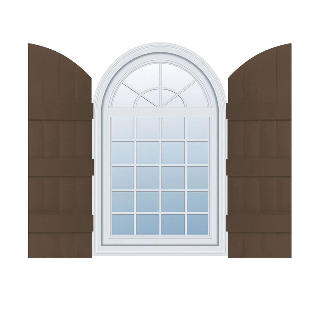 14 inchw x 73 inchh Vinyl Shutters with Archtop N34422