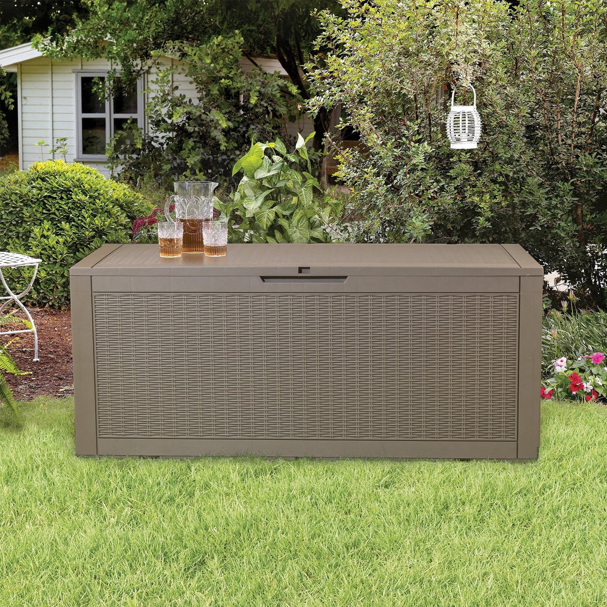 100 Gallon Black Plastic Resin Storage Box L23468