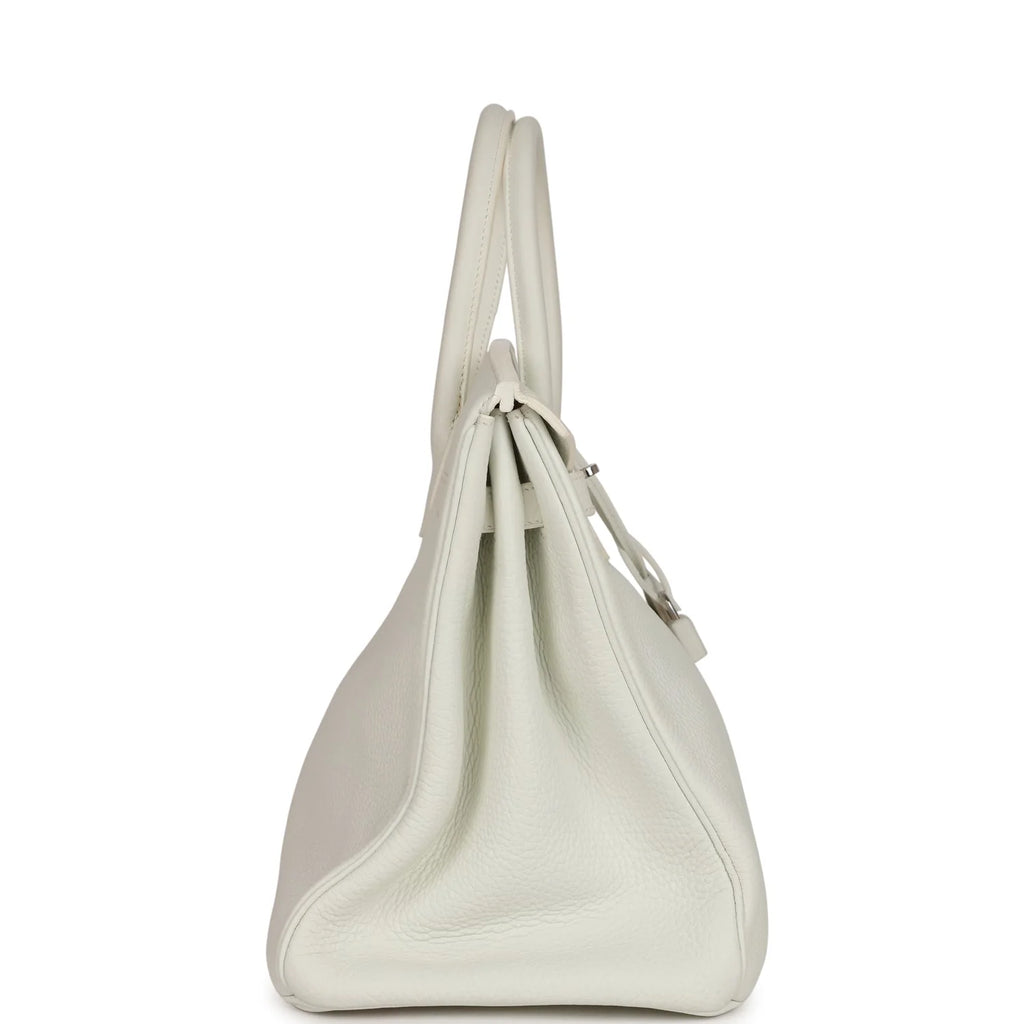 White Togo Leather Handbag T9175