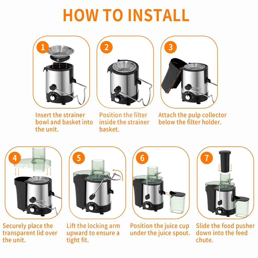 600W Centrifugal Juicer with 3 Feed Chute Z65616