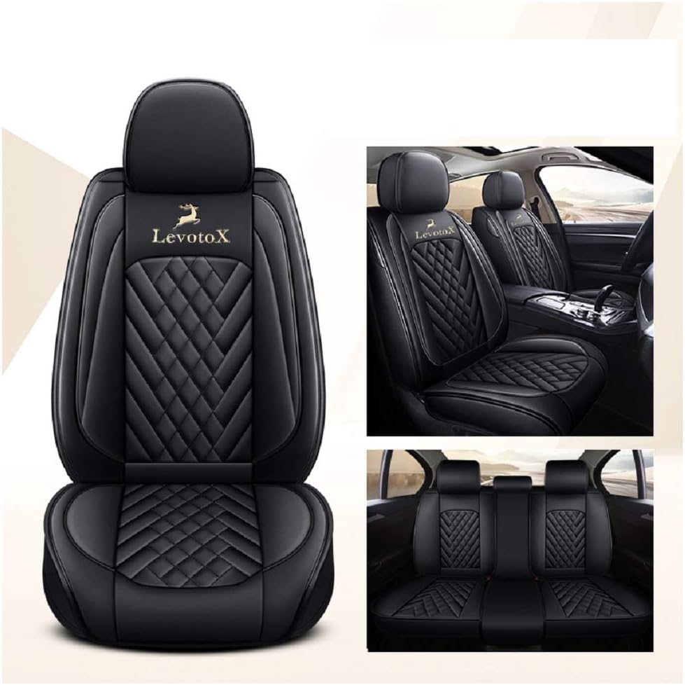 5 Seats Full Set Car Seat Covers (L-Red) W4034