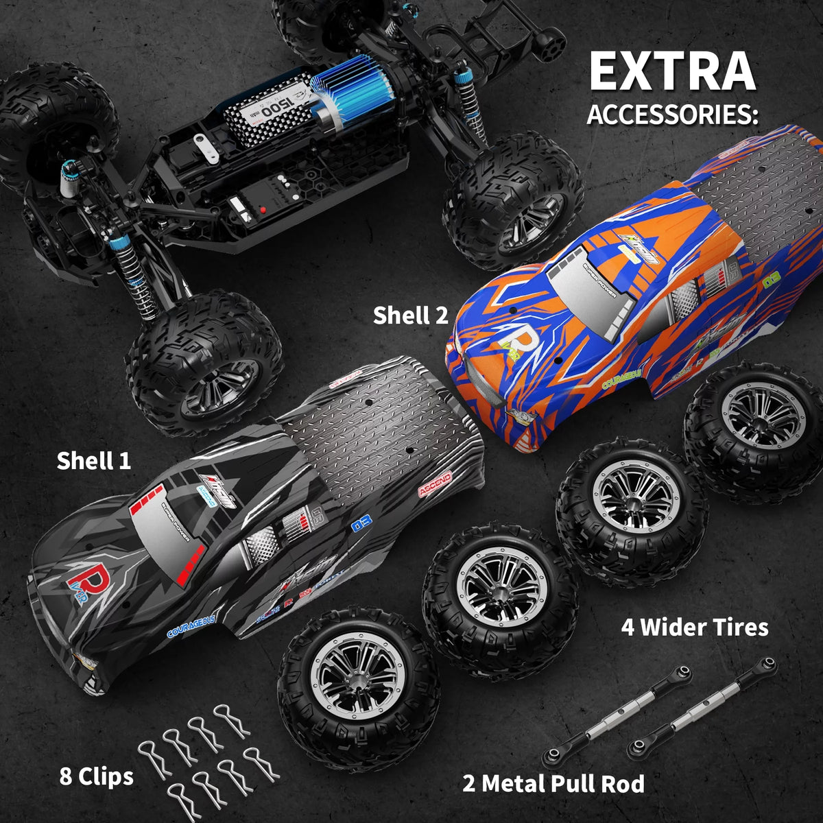 1:10 Scale High Speed RC Monster Truck D7396