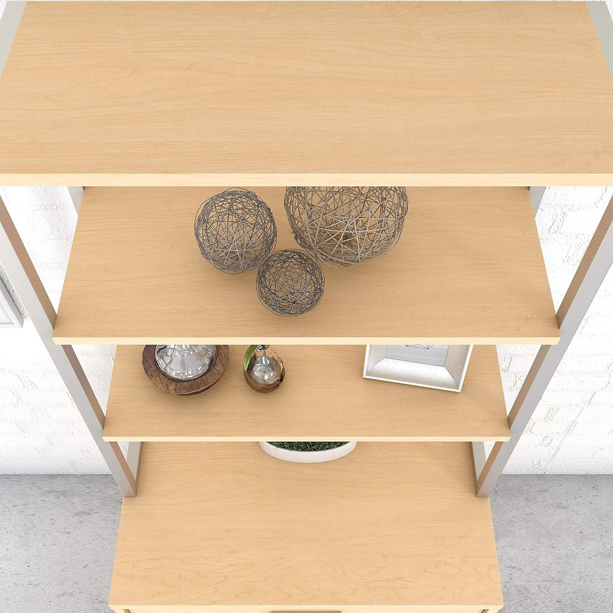 Natural Maple Bookcase Hutch N97911