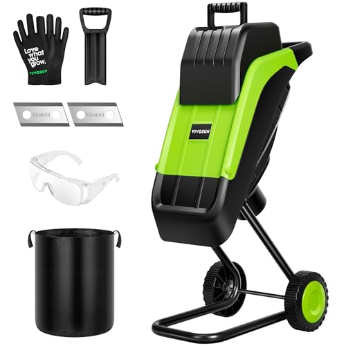 15-Amp Electric Wood Chipper Shredder with 50L Collection Bag I603
