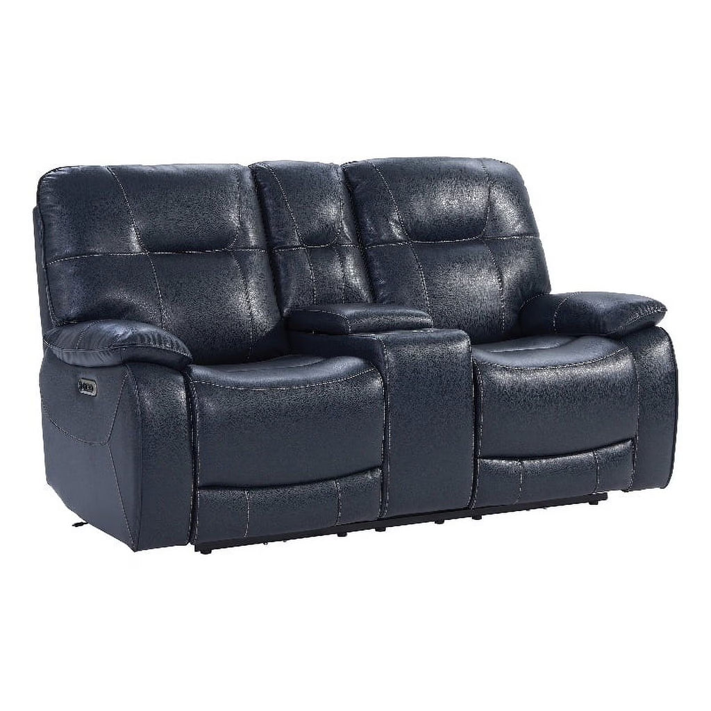 Admiral Blue Power Console Loveseat O71806