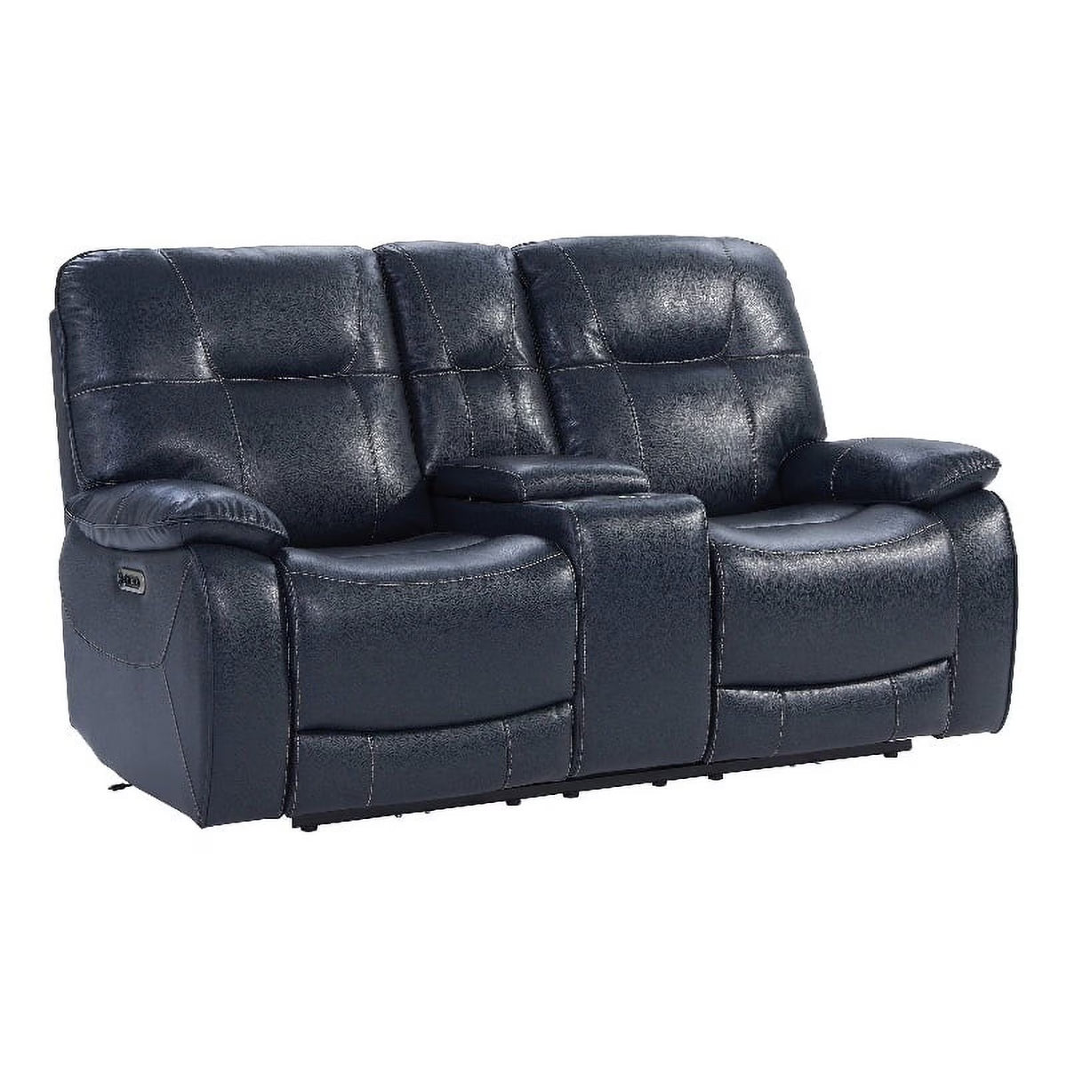 Admiral Blue Power Console Loveseat O71806