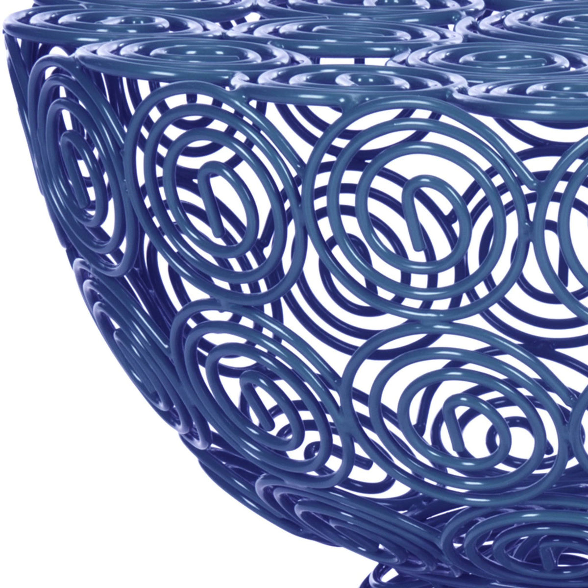 Dark Blue Iron Wire Stool P3502