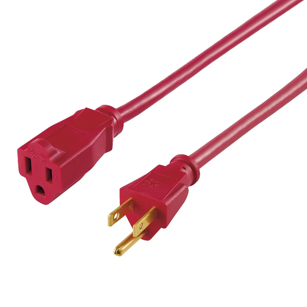 Red 100FT 14AWG 3 Prong Extension Cord H599