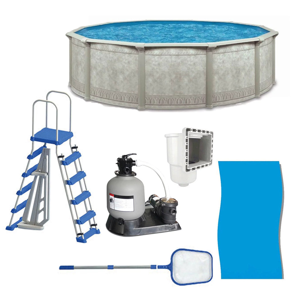 Khaki 18ft x 52in Above Ground Swimming Pool B5755