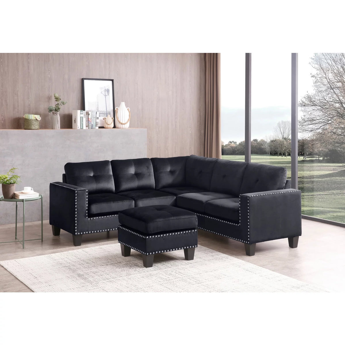 Black Sectional D171