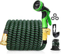 75 FT 3/4" Solid Brass Connectors 10 Function Spray Hose Nozzle 3-Layers Latex Collapsible Hose Pack of 2 V23762