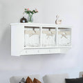 Wall Mounted Cabinet Coat Rack Shelf Storage with Hooks & Baskets S8377