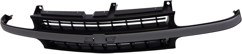 Front Grille Grill With Argent Silver Center Cross Bar Black Insert Shell O836249