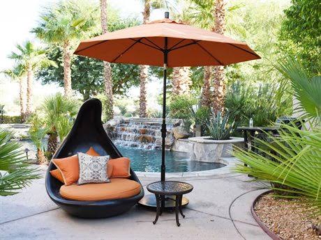 9 Feet Fiberglass Market Umbrella Collar Tilt Bronze/Pacifica/Beige A510983
