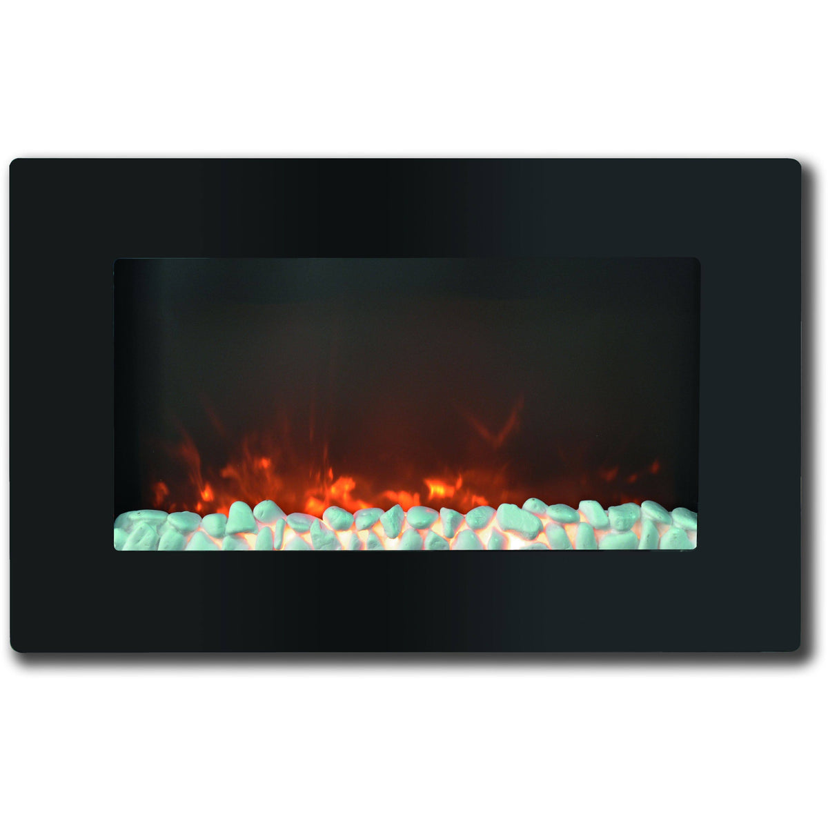30x22 Wall Mount Electronic Fireplace with Crystal Rocks F86507