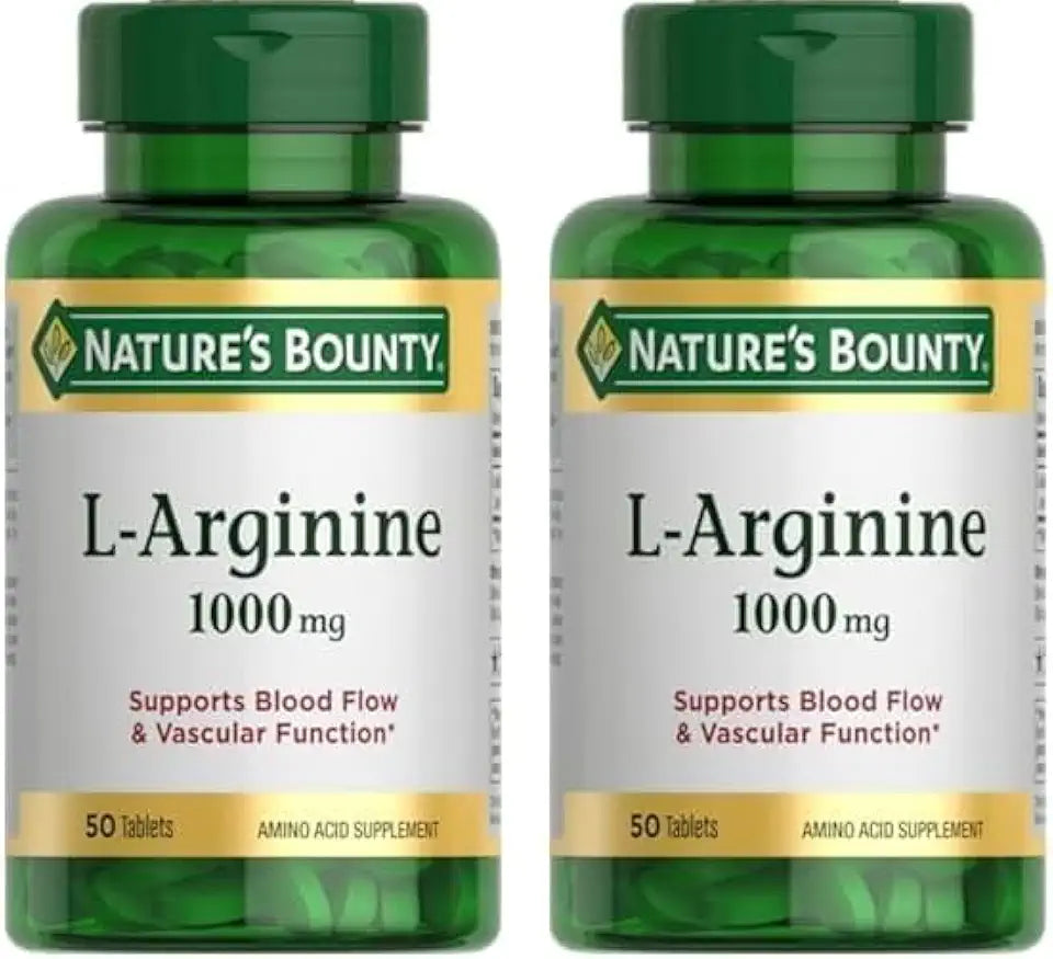 L-Arginine 1000mg Gluten Free 50 Tablets Pack of 2 V920316