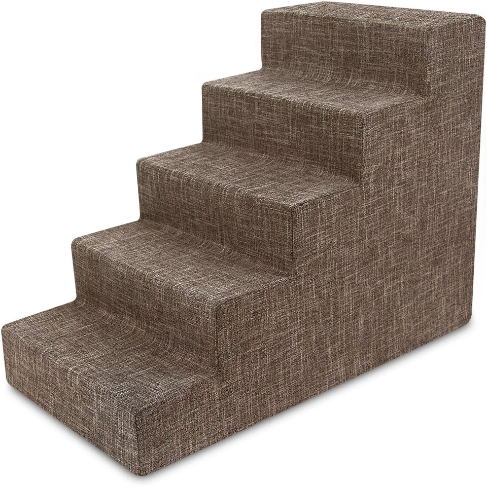 Gray 3-Step Pet Steps and Stairs with Foam, Pack of 2 C72171