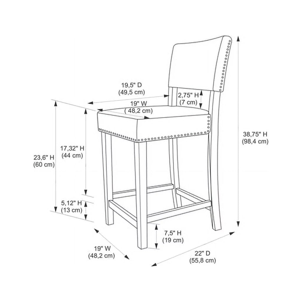 2 Piece Cow Print Wood Counter Stool Set I944545