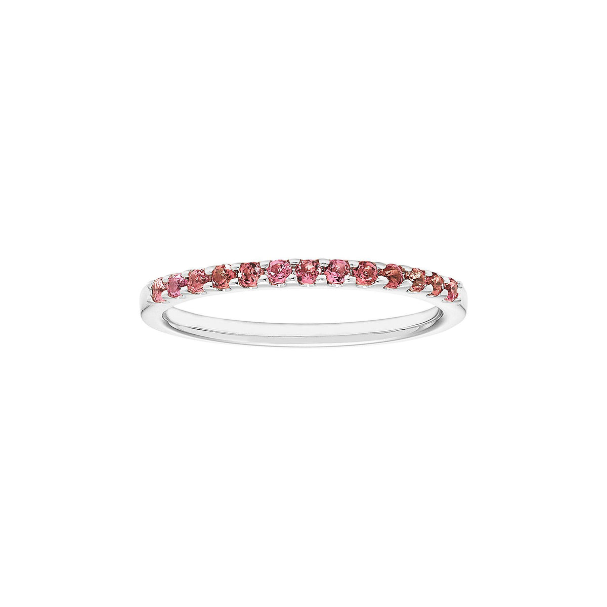 14k White Gold Pink Tourmaline Stackable Ring G760245