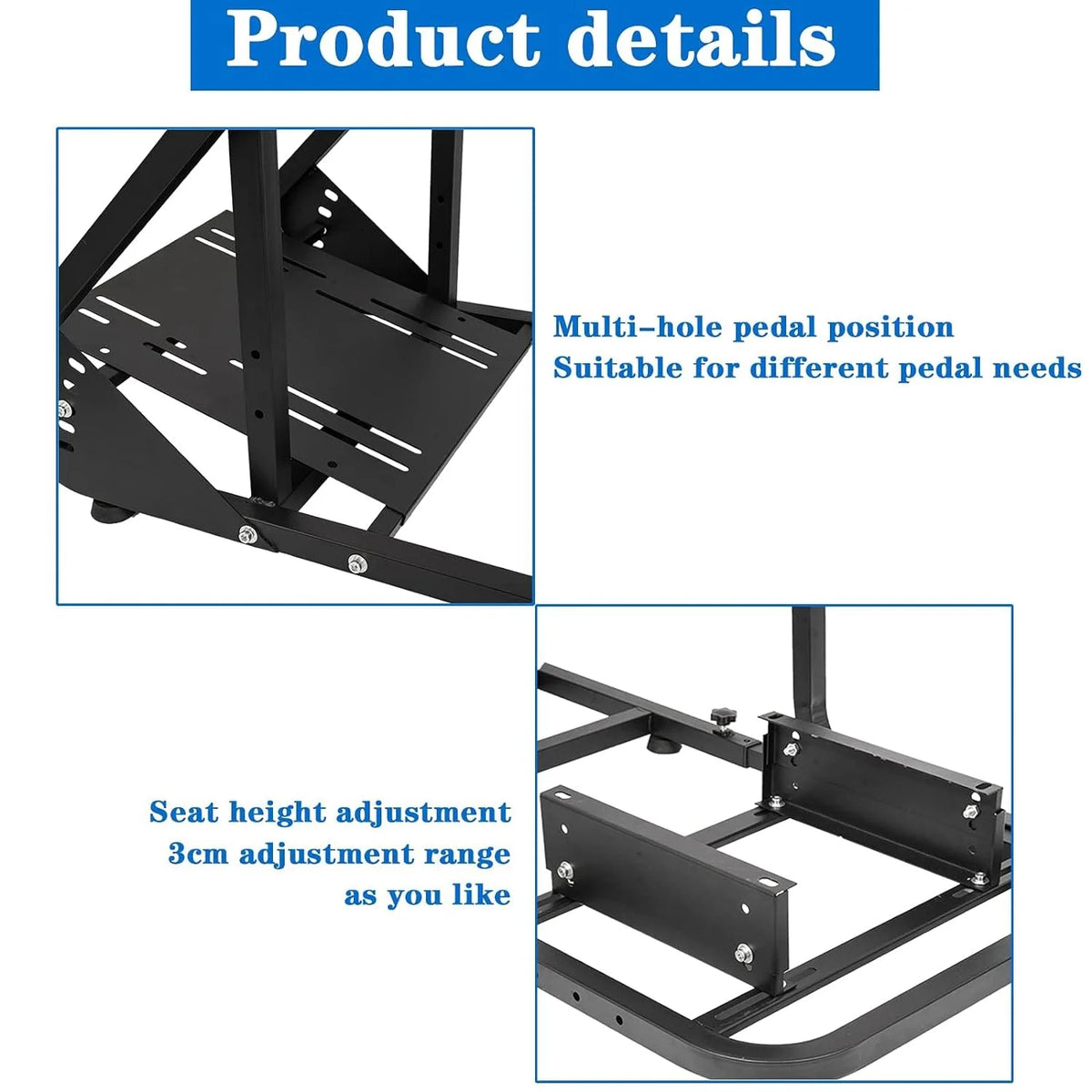 Racing Sim Cockpit Stand with TV Stand Mounting Holes S676