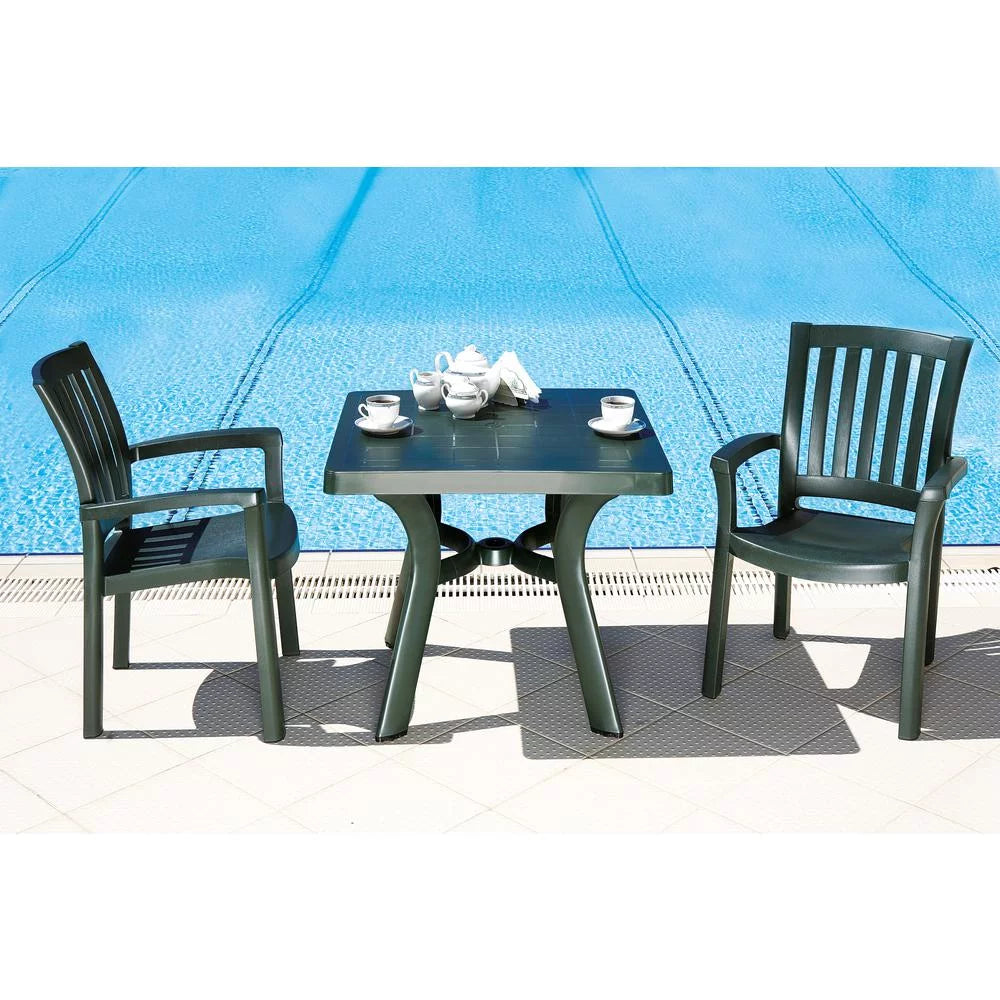 Green 31 inch Resin Square Dining Table J990
